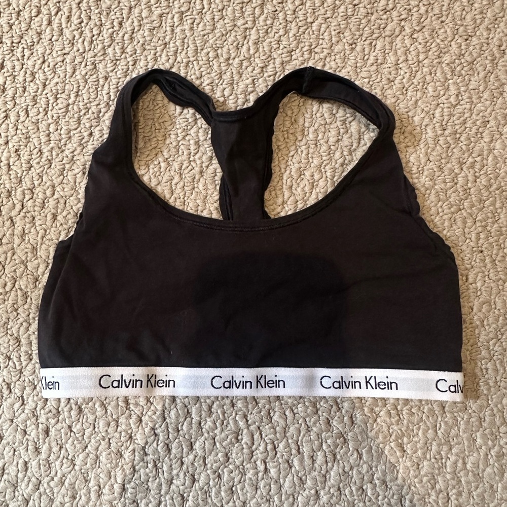 Calvin Klein Black and White Sports Bra